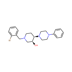 O[C@H]1CN(Cc2ccccc2Br)CC[C@H]1N1CCN(c2ccccc2)CC1 ZINC000034661709