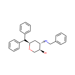 O[C@H]1CO[C@@H](C(c2ccccc2)c2ccccc2)C[C@@H]1NCc1ccccc1 ZINC000013648544