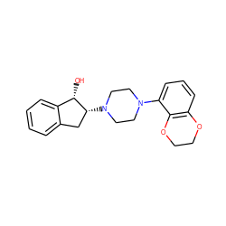 O[C@H]1c2ccccc2C[C@H]1N1CCN(c2cccc3c2OCCO3)CC1 ZINC000013471771