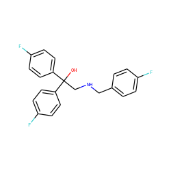 OC(CNCc1ccc(F)cc1)(c1ccc(F)cc1)c1ccc(F)cc1 ZINC000020365925