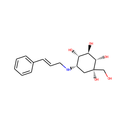 OC[C@@]1(O)C[C@H](NC/C=C/c2ccccc2)[C@H](O)[C@@H](O)[C@@H]1O ZINC000299818397