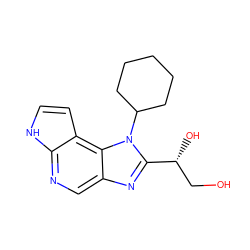 OC[C@@H](O)c1nc2cnc3[nH]ccc3c2n1C1CCCCC1 ZINC000096270794