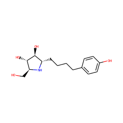 OC[C@@H]1N[C@@H](CCCCc2ccc(O)cc2)[C@H](O)[C@H]1O ZINC000299836015