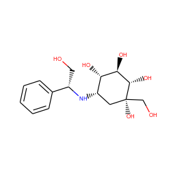 OC[C@H](N[C@H]1C[C@](O)(CO)[C@@H](O)[C@H](O)[C@H]1O)c1ccccc1 ZINC000096922729