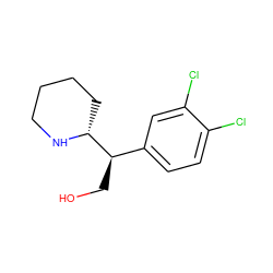 OC[C@H](c1ccc(Cl)c(Cl)c1)[C@H]1CCCCN1 ZINC000028645525