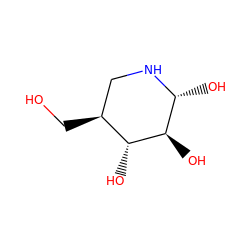 OC[C@H]1CN[C@H](O)[C@@H](O)[C@@H]1O ZINC000016052210