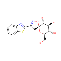 OC[C@H]1O[C@@]2(CC(c3nc4ccccc4s3)=NO2)[C@H](O)[C@@H](O)[C@@H]1O ZINC000653700271