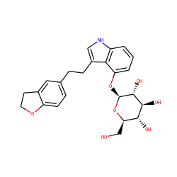 OC[C@H]1O[C@@H](Oc2cccc3[nH]cc(CCc4ccc5c(c4)CCO5)c23)[C@H](O)[C@@H](O)[C@@H]1O ZINC000006745587