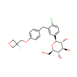 OC[C@H]1O[C@@H](c2ccc(Cl)c(Cc3ccc(OCC4(F)COC4)cc3)c2)[C@H](O)[C@@H](O)[C@@H]1O ZINC000201742842