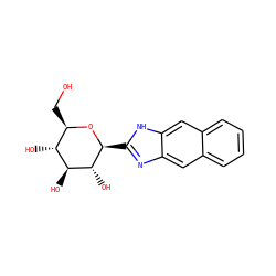 OC[C@H]1O[C@@H](c2nc3cc4ccccc4cc3[nH]2)[C@H](O)[C@@H](O)[C@@H]1O ZINC000169311025