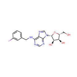 OC[C@H]1O[C@@H](n2cnc3c(NCc4cccc(I)c4)ncnc32)[C@H](O)[C@@H]1O ZINC000003985921