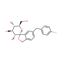 OC[C@H]1O[C@]2(OCc3ccc(Cc4ccc(Cl)cc4)cc32)[C@H](O)[C@@H](O)[C@@H]1O ZINC000095553402