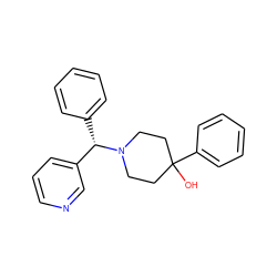 OC1(c2ccccc2)CCN([C@@H](c2ccccc2)c2cccnc2)CC1 ZINC000028708164