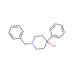 OC1(c2ccccc2)CCN(Cc2ccccc2)CC1 ZINC000000320034