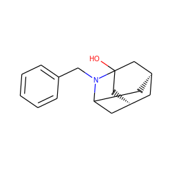 OC12C[C@@H]3CC(C[C@H](C3)C1)N2Cc1ccccc1 ZINC000101437657