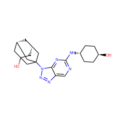 OC12C[C@H]3C[C@@H](C1)CC(n1nnc4cnc(N[C@H]5CC[C@H](O)CC5)nc41)(C3)C2 ZINC000253861530