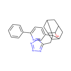 OC1C2CC3CC1CC(C2)C3(Cc1nnn[nH]1)c1ccc(-c2ccccc2)nc1 ZINC000103231590