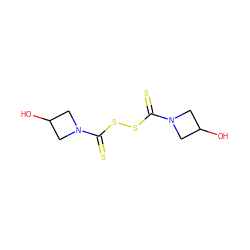 OC1CN(C(=S)SSC(=S)N2CC(O)C2)C1 ZINC001772646963