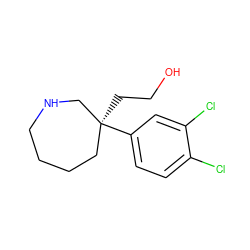 OCC[C@]1(c2ccc(Cl)c(Cl)c2)CCCCNC1 ZINC000095585073