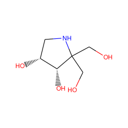 OCC1(CO)NC[C@@H](O)[C@H]1O ZINC000035243351