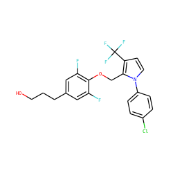 OCCCc1cc(F)c(OCc2c(C(F)(F)F)ccn2-c2ccc(Cl)cc2)c(F)c1 ZINC000219348408