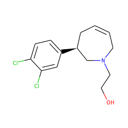 OCCN1CC=CC[C@H](c2ccc(Cl)c(Cl)c2)C1 ZINC000095585352