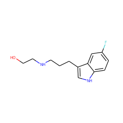 OCCNCCCc1c[nH]c2ccc(F)cc12 ZINC000095603248