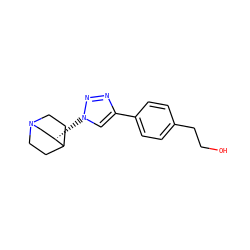 OCCc1ccc(-c2cn([C@H]3CN4CCC3CC4)nn2)cc1 ZINC000653782714