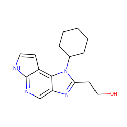 OCCc1nc2cnc3[nH]ccc3c2n1C1CCCCC1 ZINC000096270801