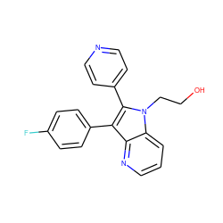 OCCn1c(-c2ccncc2)c(-c2ccc(F)cc2)c2ncccc21 ZINC000013528378