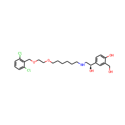 OCc1cc([C@@H](O)CNCCCCCCOCCOCc2c(Cl)cccc2Cl)ccc1O ZINC000003991624