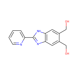 OCc1cc2nc(-c3ccccn3)[nH]c2cc1CO ZINC000113175367