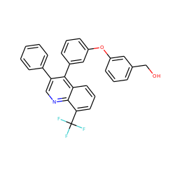 OCc1cccc(Oc2cccc(-c3c(-c4ccccc4)cnc4c(C(F)(F)F)cccc34)c2)c1 ZINC000045388570