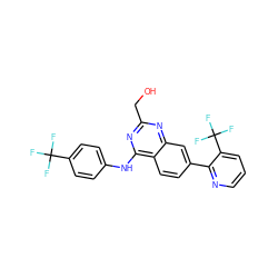 OCc1nc(Nc2ccc(C(F)(F)F)cc2)c2ccc(-c3ncccc3C(F)(F)F)cc2n1 ZINC000040976811