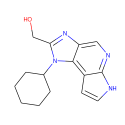 OCc1nc2cnc3[nH]ccc3c2n1C1CCCCC1 ZINC000096270802