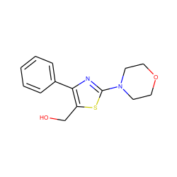 OCc1sc(N2CCOCC2)nc1-c1ccccc1 ZINC000020282172