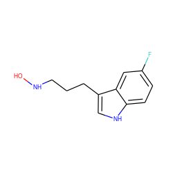 ONCCCc1c[nH]c2ccc(F)cc12 ZINC000095601064