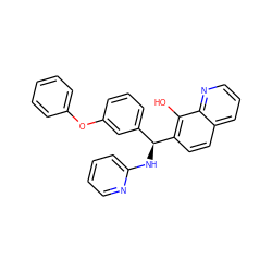 Oc1c([C@@H](Nc2ccccn2)c2cccc(Oc3ccccc3)c2)ccc2cccnc12 ZINC000003003529