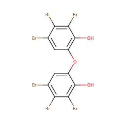 Oc1c(Oc2cc(Br)c(Br)c(Br)c2O)cc(Br)c(Br)c1Br ZINC000027617357