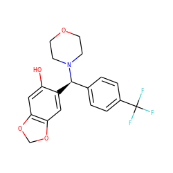 Oc1cc2c(cc1[C@H](c1ccc(C(F)(F)F)cc1)N1CCOCC1)OCO2 ZINC000019358635
