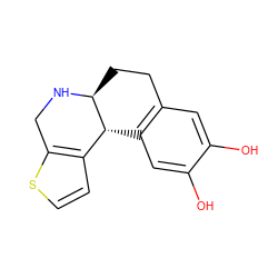 Oc1cc2c(cc1O)[C@@H]1c3ccsc3CN[C@H]1CC2 ZINC000013762022