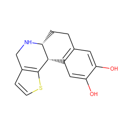 Oc1cc2c(cc1O)[C@@H]1c3sccc3CN[C@@H]1CC2 ZINC000013762020