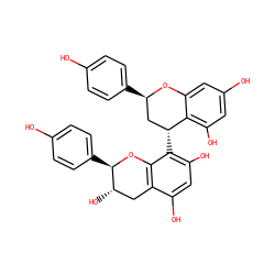 Oc1ccc([C@@H]2C[C@@H](c3c(O)cc(O)c4c3O[C@H](c3ccc(O)cc3)[C@@H](O)C4)c3c(O)cc(O)cc3O2)cc1 ZINC000095588820