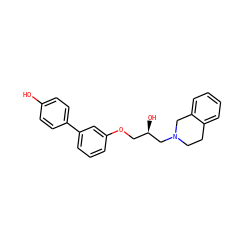 Oc1ccc(-c2cccc(OC[C@@H](O)CN3CCc4ccccc4C3)c2)cc1 ZINC000219726327
