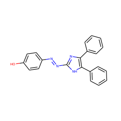 Oc1ccc(N=Nc2nc(-c3ccccc3)c(-c3ccccc3)[nH]2)cc1 ZINC000252604825