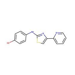 Oc1ccc(Nc2nc(-c3ccccn3)cs2)cc1 ZINC000000088181