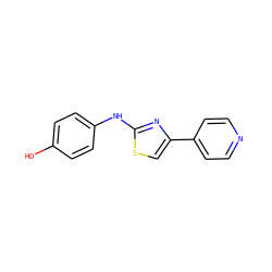 Oc1ccc(Nc2nc(-c3ccncc3)cs2)cc1 ZINC000000088404