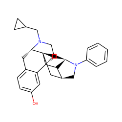 Oc1ccc2c(c1)[C@@]13CCN(CC4CC4)[C@@H](C2)[C@@]12CC[C@@H]1[C@H]3[C@@H](CN1c1ccccc1)C2 ZINC001772580595