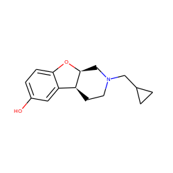 Oc1ccc2c(c1)[C@@H]1CCN(CC3CC3)C[C@@H]1O2 ZINC000045337353