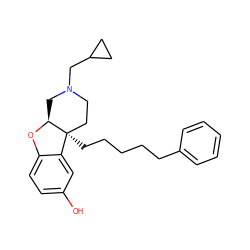 Oc1ccc2c(c1)[C@]1(CCCCCc3ccccc3)CCN(CC3CC3)C[C@@H]1O2 ZINC000299867201